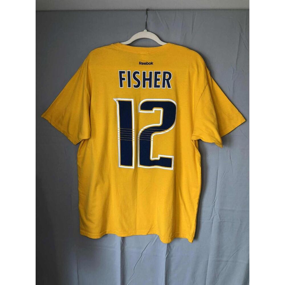 Nashville Predators Mike Fisher Retired Reebok Mens Tshirt Size XL